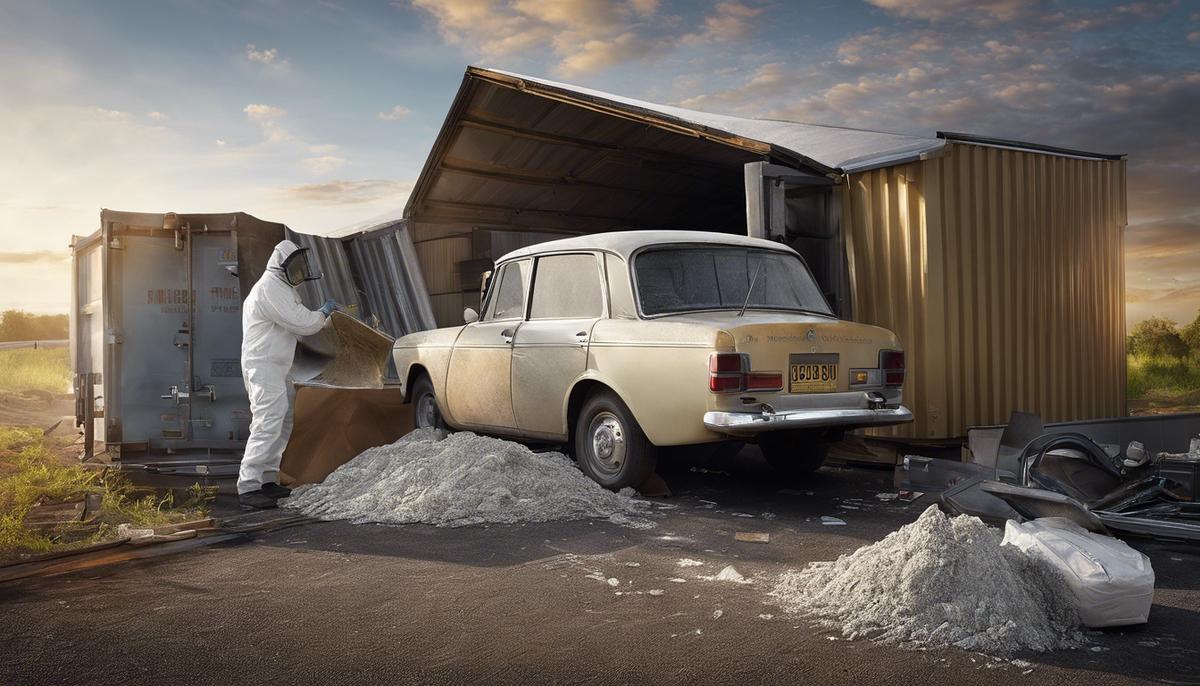 Image depicting the dangers of asbestos exposure