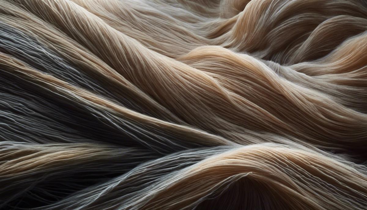 Image illustrating the interaction of asbestos fibers with human skin.