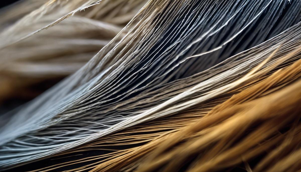 A magnified image of asbestos fibers showing their hazardous nature