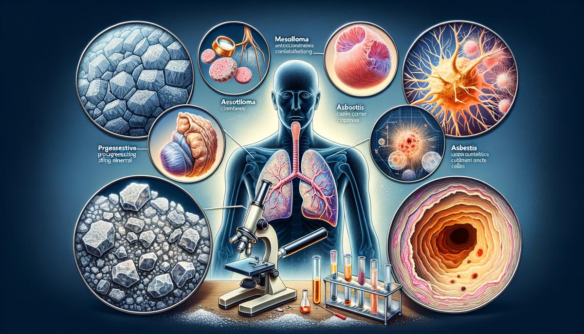 Image representing various health conditions associated with asbestos exposure